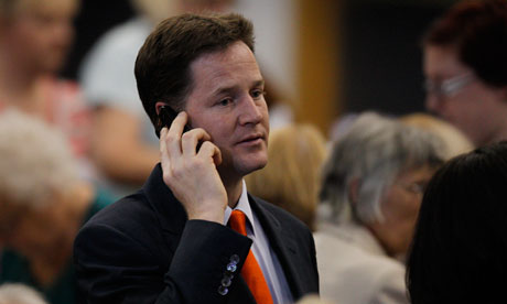 Nick Clegg in his Sheffield Hallam constituency