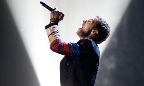 Chris Martin of Coldplay, one of EMI's artists