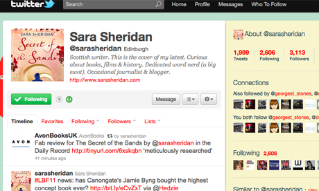 Sheridan has more than 3,000 followers on Twitter