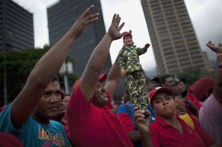 24 hours in pictures: Members of the National Revolutionary Militia in Caracas, Venezuela