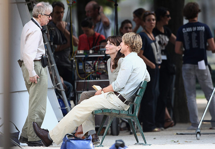 Cannes Competition Films: Director Woody Allen during the filming of 'Midnight in Paris'