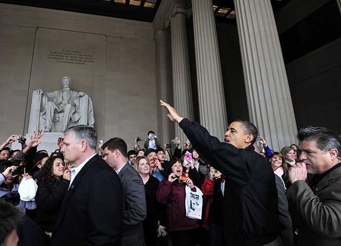 Week in Business: President Barack Obama on a surptise visit to the Lincoln Memorial
