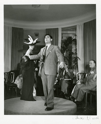 John G. Morris auction: Capa Striking a Pose for Christian Dior, Paris, 1952