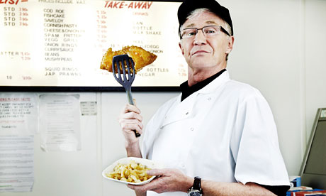 Paul O'Grady at the The Little Fish Shop, Folkestone, Kent