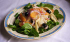 Salt cod and blood orange salad with black olives recipe