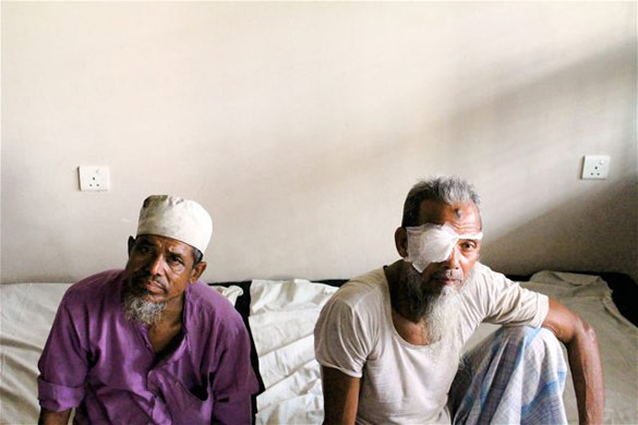 Patients recover overnight from free cataract operations at the Deep Eye Care Foundation hospital, Rangpur, Bangladesh.