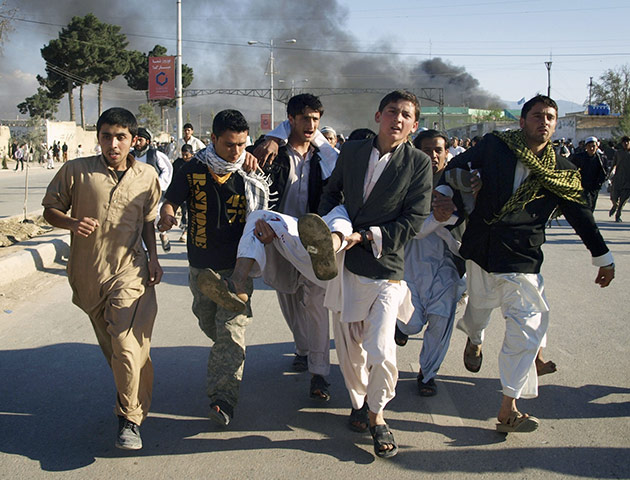 Afghanistan protests: A man wounded following the attack on UN's compound