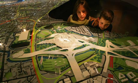 Model Of London's Proposed Olympic Site On Show