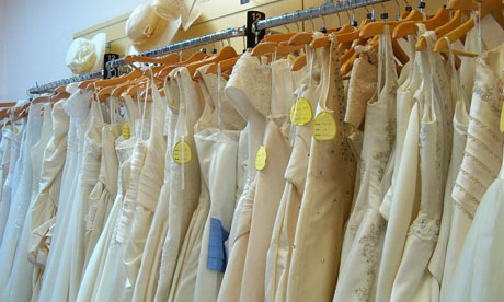 Designer discount: dresses at Oxfam’s specialist bridal shop in Southampton