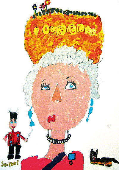 Portrait of Queen Elizabeth II - children's art competition | UK news