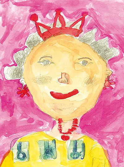 Portrait of Queen Elizabeth II - children's art competition | UK news