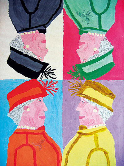 Portrait of Queen Elizabeth II - children's art competition | UK news
