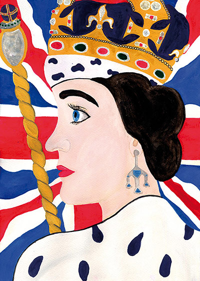 Portrait of the Queen : Portrait of Queen Elizabeth II by Clara Elson