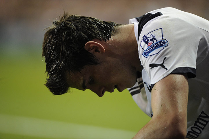 Spurs v Arsenal: Gareth Bale has a breather after getting injured