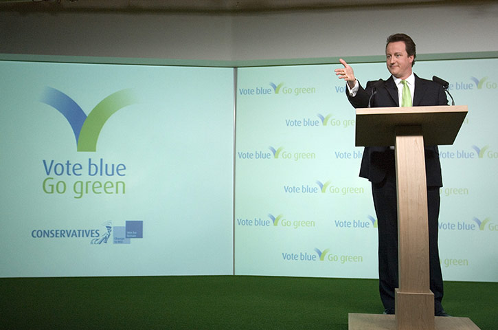 Tory green policy: David Cameron launches the final phase of local election campaign