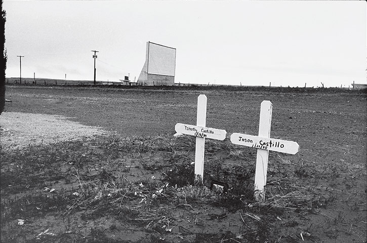 Wim Wenders: Twin graves and drive-in cinema, Marfa, Texas, 1983