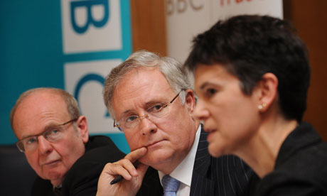 Sir Michael Lyons (centre), chairman of the BBC Trust
