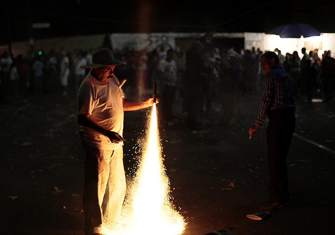 24 hours in pictures: The traditional burning of Judas on Holy Saturday in Mexico City