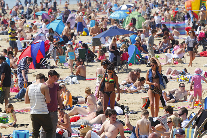 warm bank holiday weather: Bournemouth 