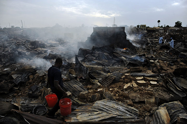 24 hours: Kafanchan central market after an arson attack in Nigeria