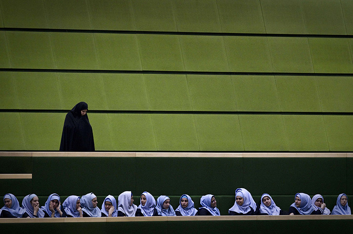 24 hours in pictures : An open session of Parliament in Iran
