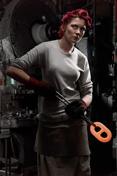 Brian Griffin Exhibition: Female Chainmaker, 2010 exhibited in Walsall