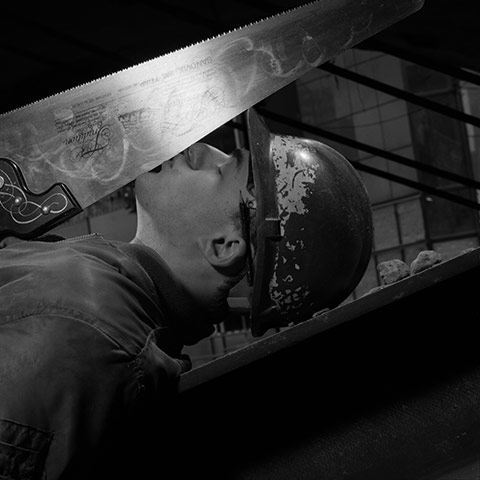 Brian Griffin Exhibition: Carpenter, 1986, Gelatin silver print