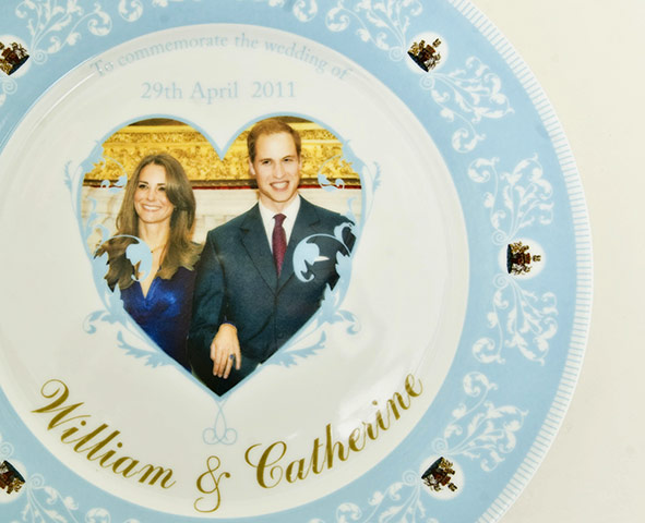 Royal Wedding memorabilia: Memorabilia marking the Royal Wedding of Prince William to Kate Middleton