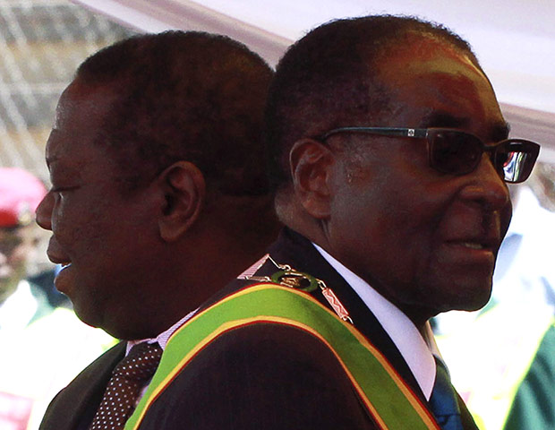 Africa Unrest: Zimbabwean President Robert Mugabe and Prime Minister Morgan Tsvangirai