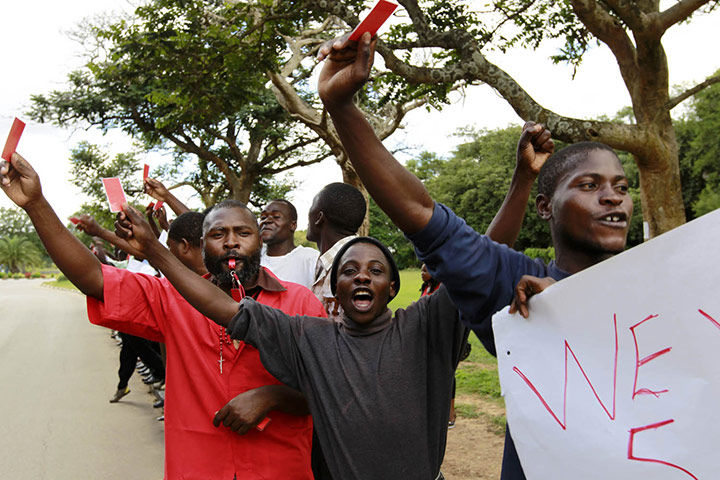 Africa Unrest: Protesters display their displeasure with the government in Zambia
