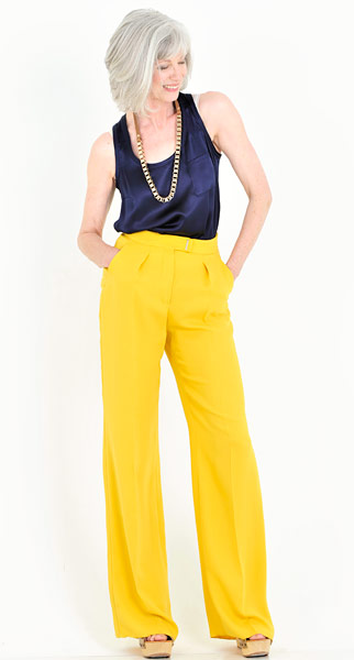 Line-up: Palazzo pants: Silk vest