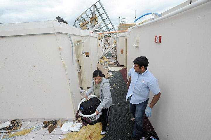 US Tornado: Tornado damage in Ringgold, Georgia