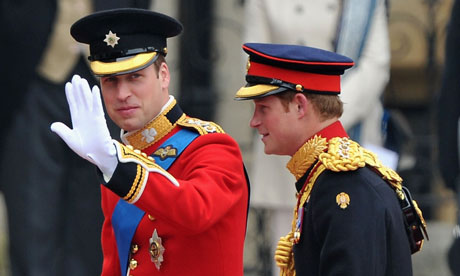 Royal Wedding: Prince William and Prince Harry arrive at Westminster Abbey