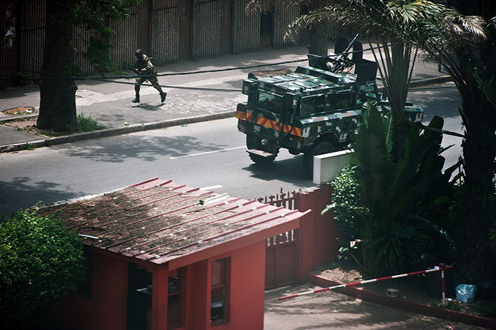 Ivory Coast Abidjan: 1 April: Pro-Gbagbo Young Patriots fight with Ouattara followers 