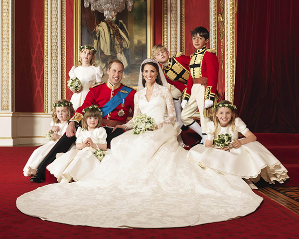 Royal Wedding Portraits The Bride and Groom in the throne room at 