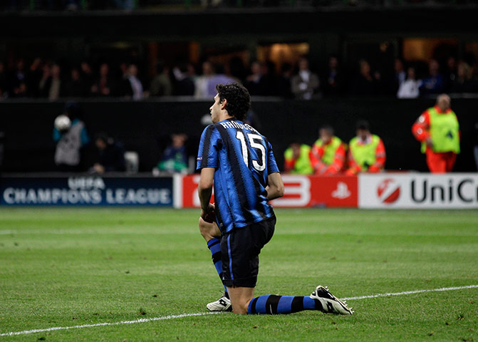 Inter v Schalke: Andrea Ranocchia scores an own goal