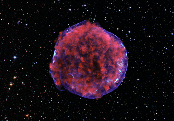 Month in Space: Tycho supernova remnant, produced by the explosion of a white dwarf star