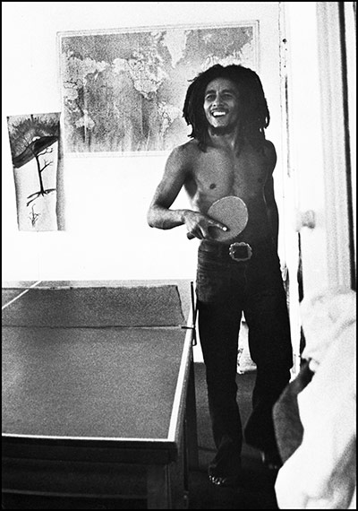 Marley: Bob Marley playing ping pong on Hope Road, 1975