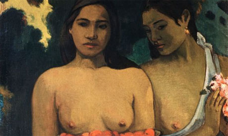 Two Tahitian Women by Paul Gauguin
