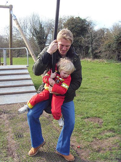 Week in pics: Lewis Moody: Playing on a swing
