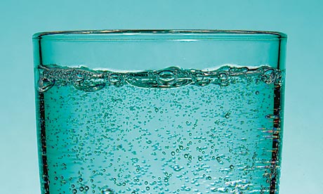 Glass of fizzy water