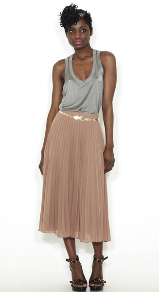 The line-up: skirts: Racer-back vest