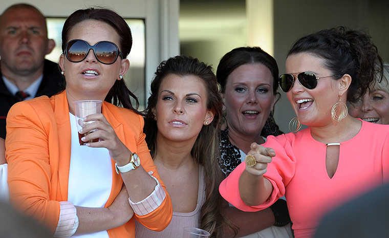 Aintree Ladies Day: Coleen Rooney watches the races at Aintree