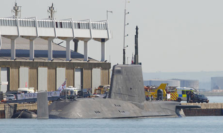 Nuclear submarine HMS Astute on which a fatal shooting took place in Southampton