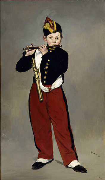 Manet at Musee d'Orsay: Le fifre, 1866