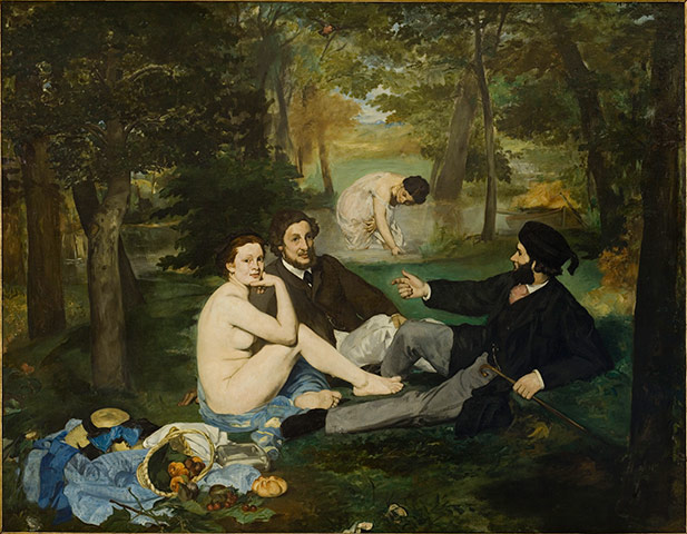 Manet at Musee d'Orsay: Le Déjeuner sur l'herbe, 1863