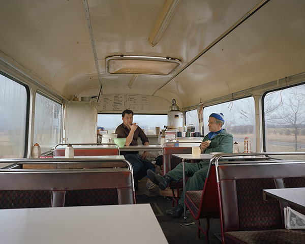 Whitechapel Gallery: Bus Converted to Café, Lay-by, West Yorkshire, November 1982 by Paul Graham