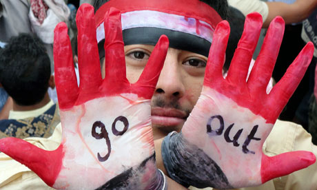 Yemeni protester in Taiz