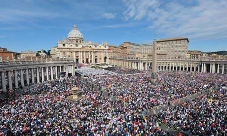 John Paul II's beatification was watched by hundreds of thousands in St Peter's Square in Rome