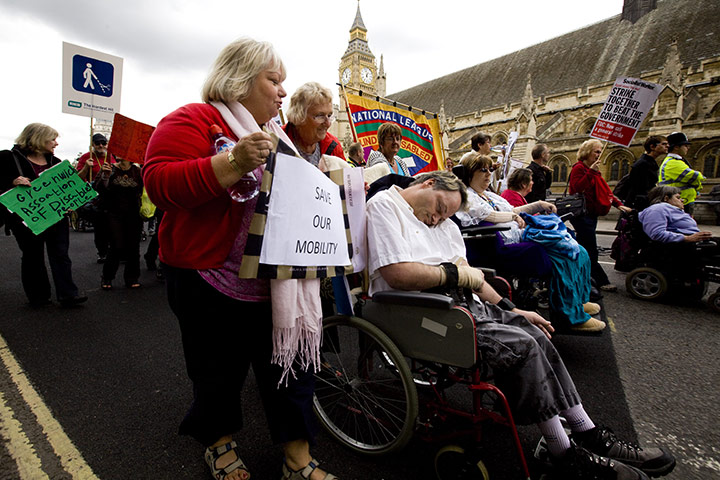 Hardest Hit march: Protesters and carers outside parliament